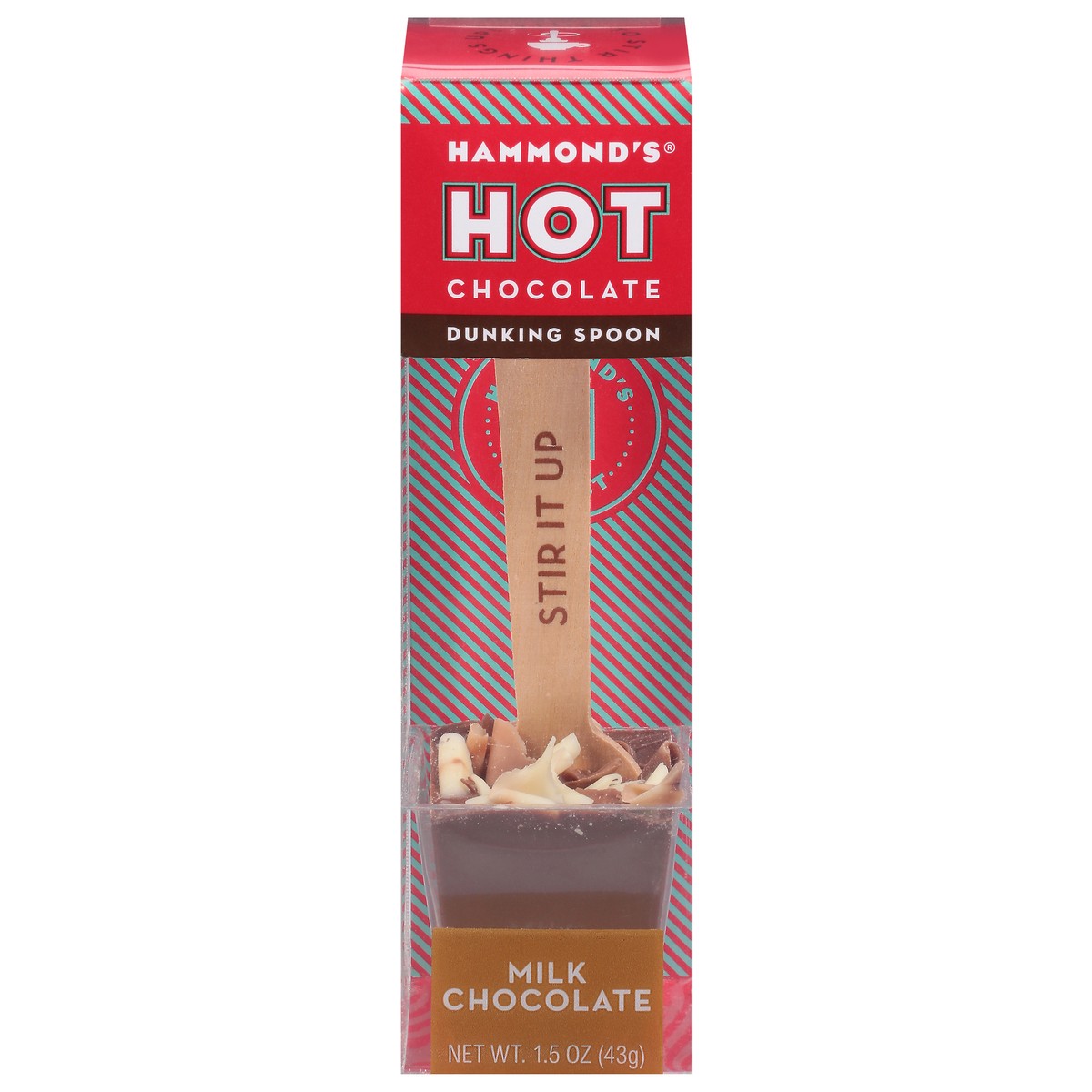 slide 1 of 9, Hammond's Holiday Milk Chocolate Hot Chocolate Dunking Spoon - 1.5 oz, 1.5 oz