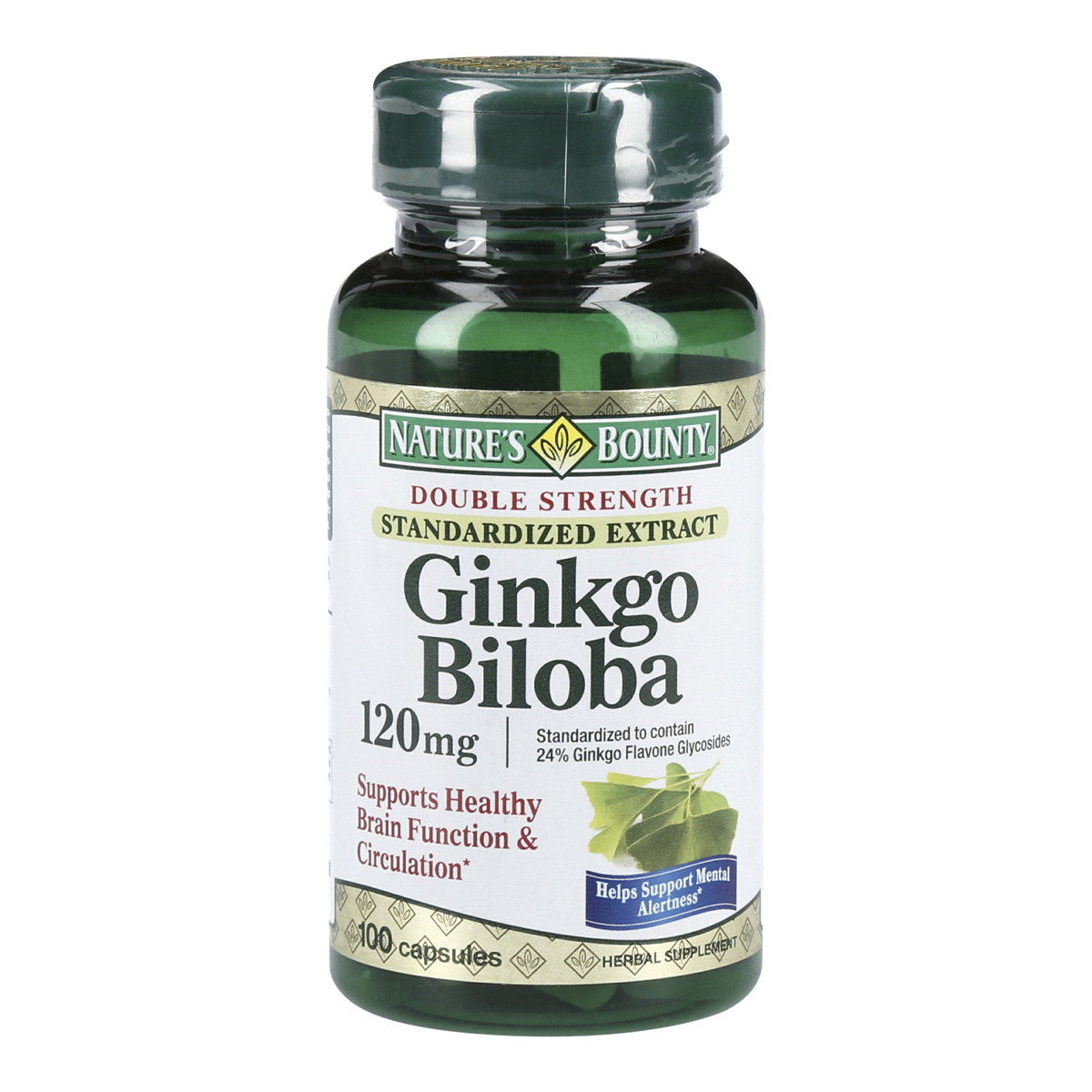 slide 1 of 1, Nature's Bounty Ginkgo Biloba Dietary Supplement Capsules, 100 ct