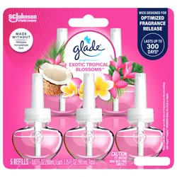 Glade PlugIns Scented Oil 5 Refills, Air Freshener, Exotic Tropical Blossoms, 5 x 0.67 oz