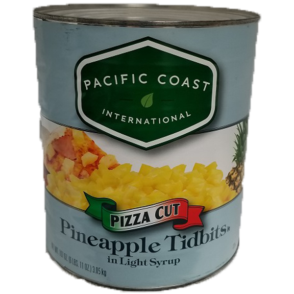 slide 1 of 1, Pacific Coast Pineapple Tidbit Pizza Cut In Syrup, 107 oz
