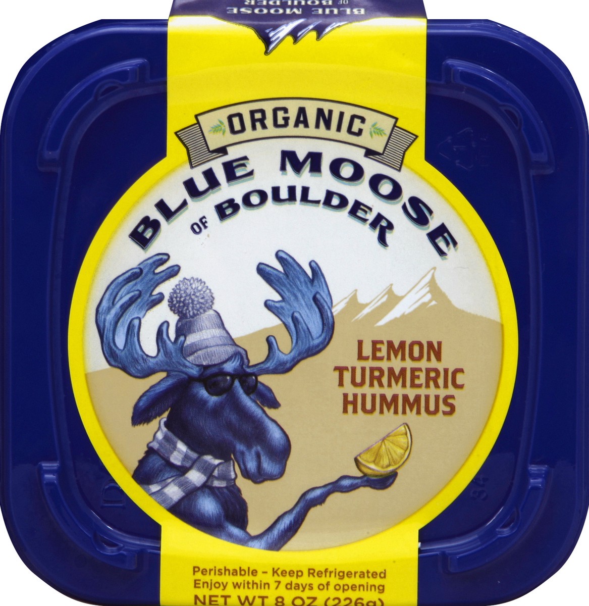 slide 1 of 4, Blue Moose of Boulder Lemon Turmeric Hummus, 8 oz