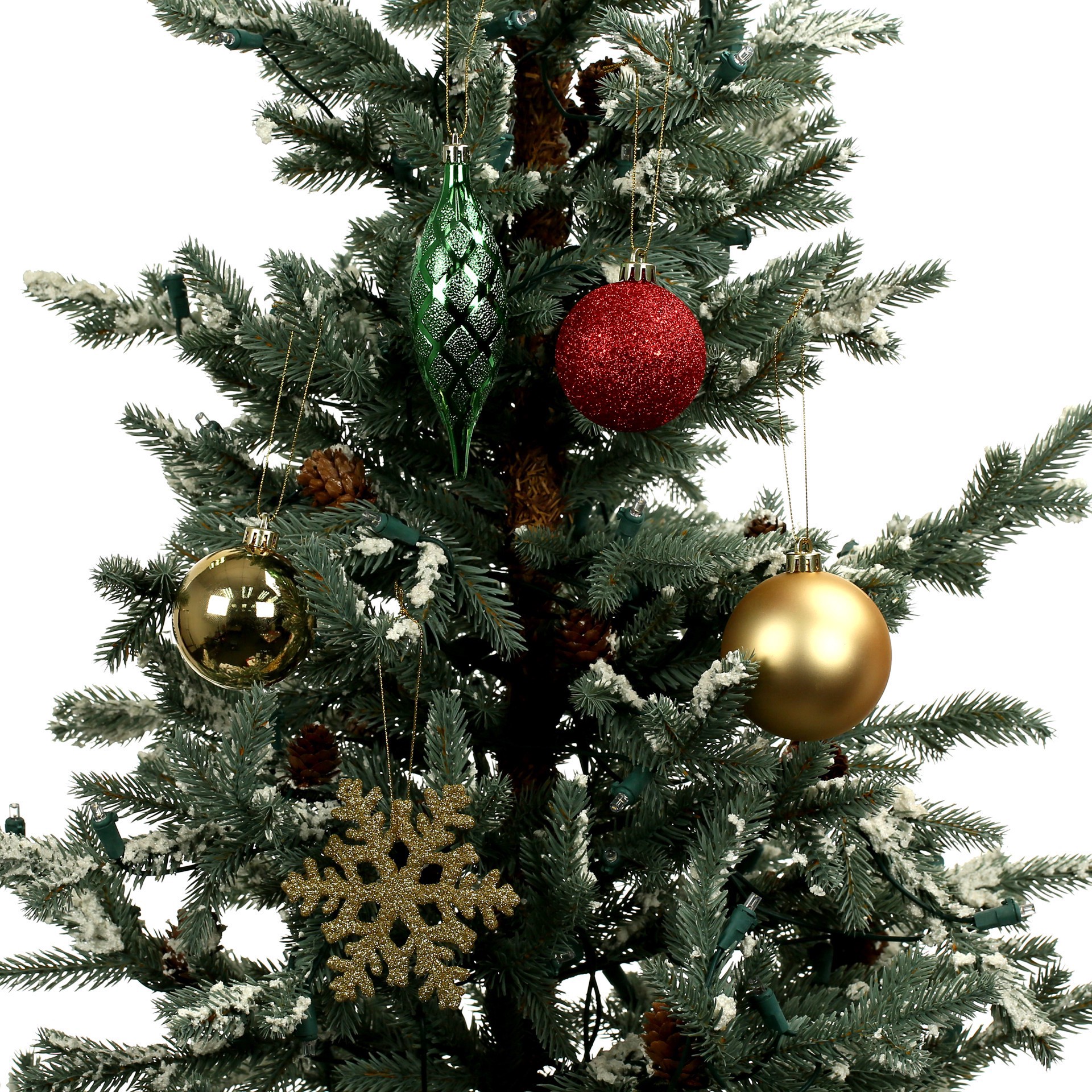 slide 3 of 3, 34 Pack Red, Green & Gold Shatterproof Ornaments By Ashland, 34 ct