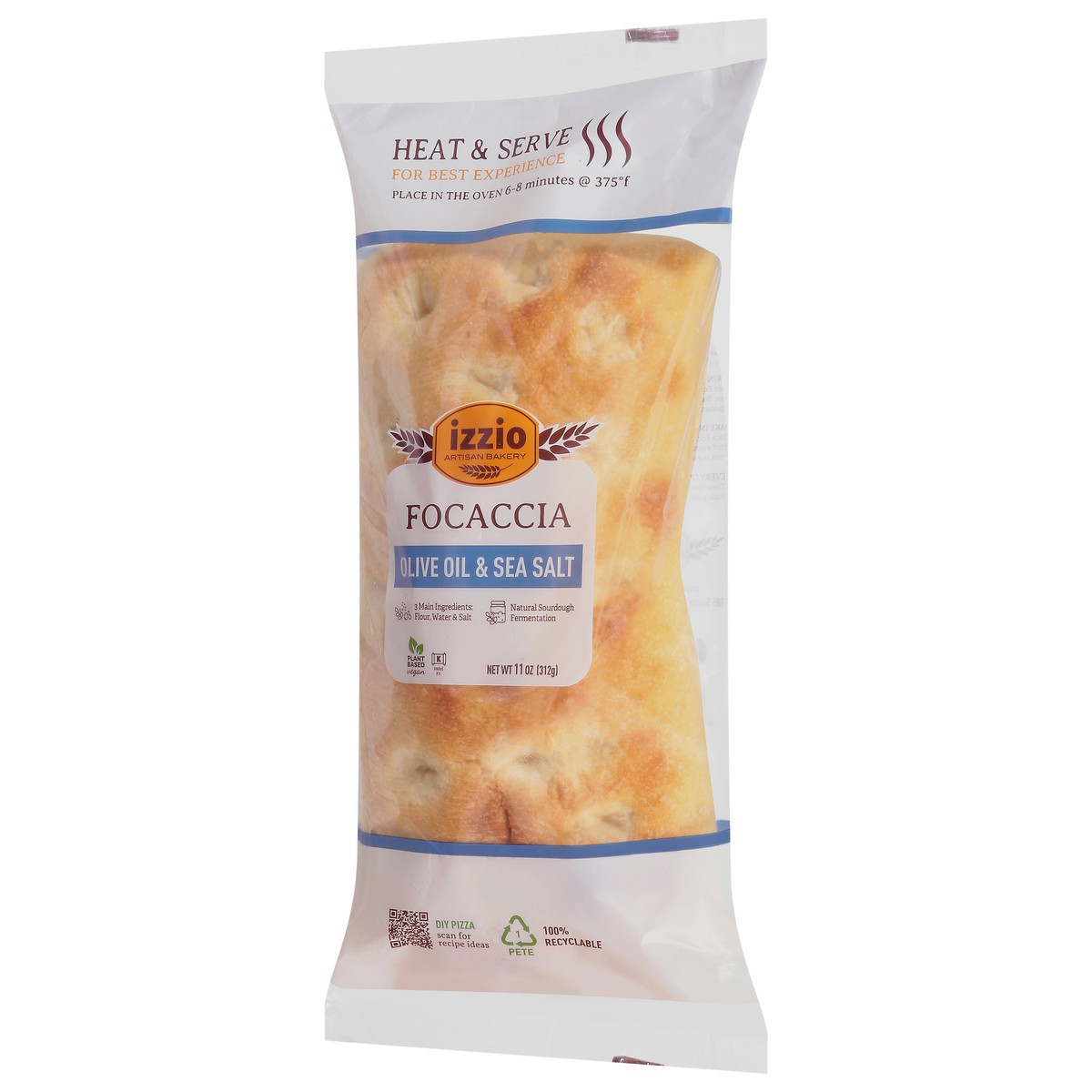slide 9 of 9, Izzio Artisan Bakery Olive Oil & Sea Salt Focaccia 11 oz, 11 oz