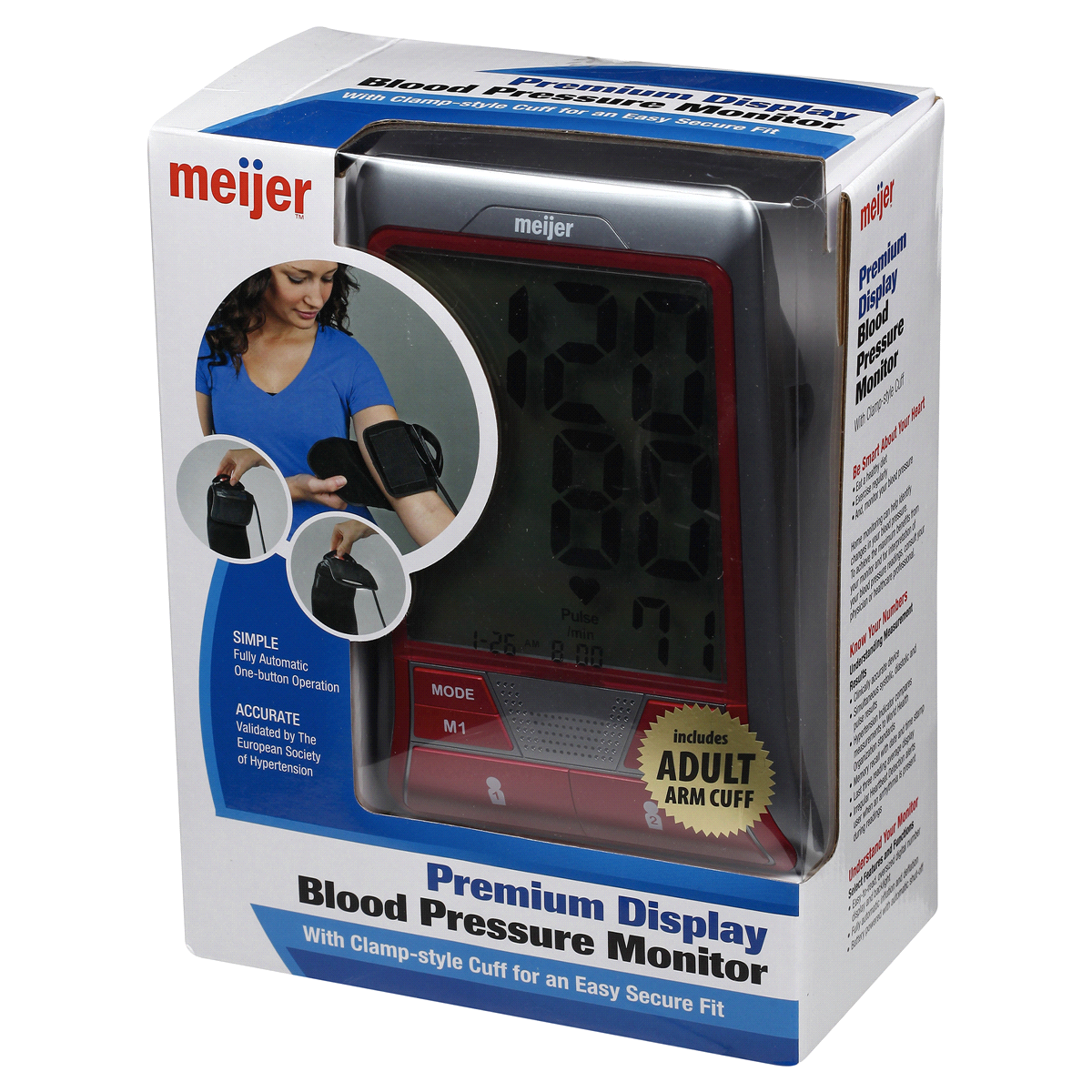 slide 6 of 7, Meijer Premium Display Blood Pressure Monitor, 1 ct