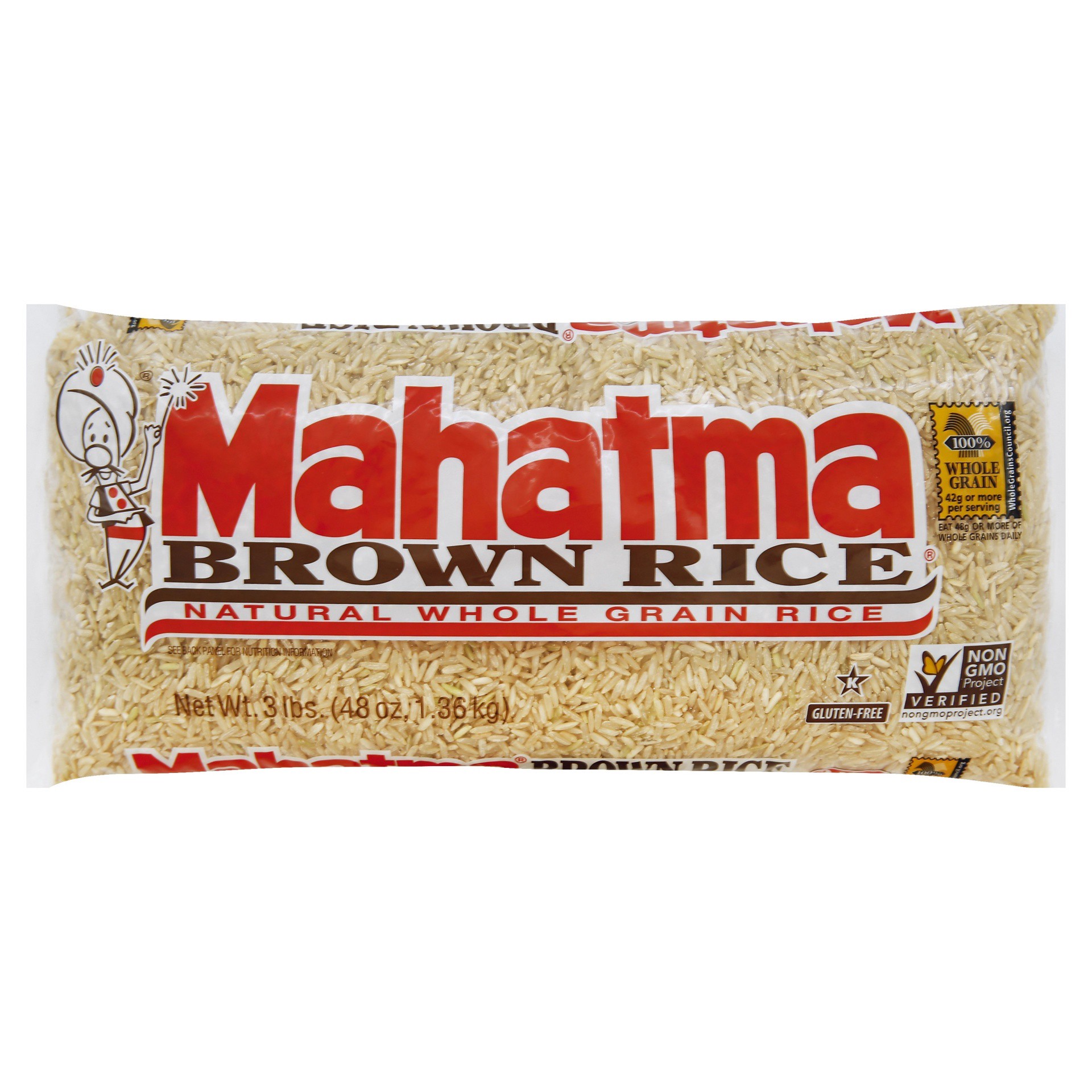 slide 1 of 5, Mahatma Brown Rice, 48 oz