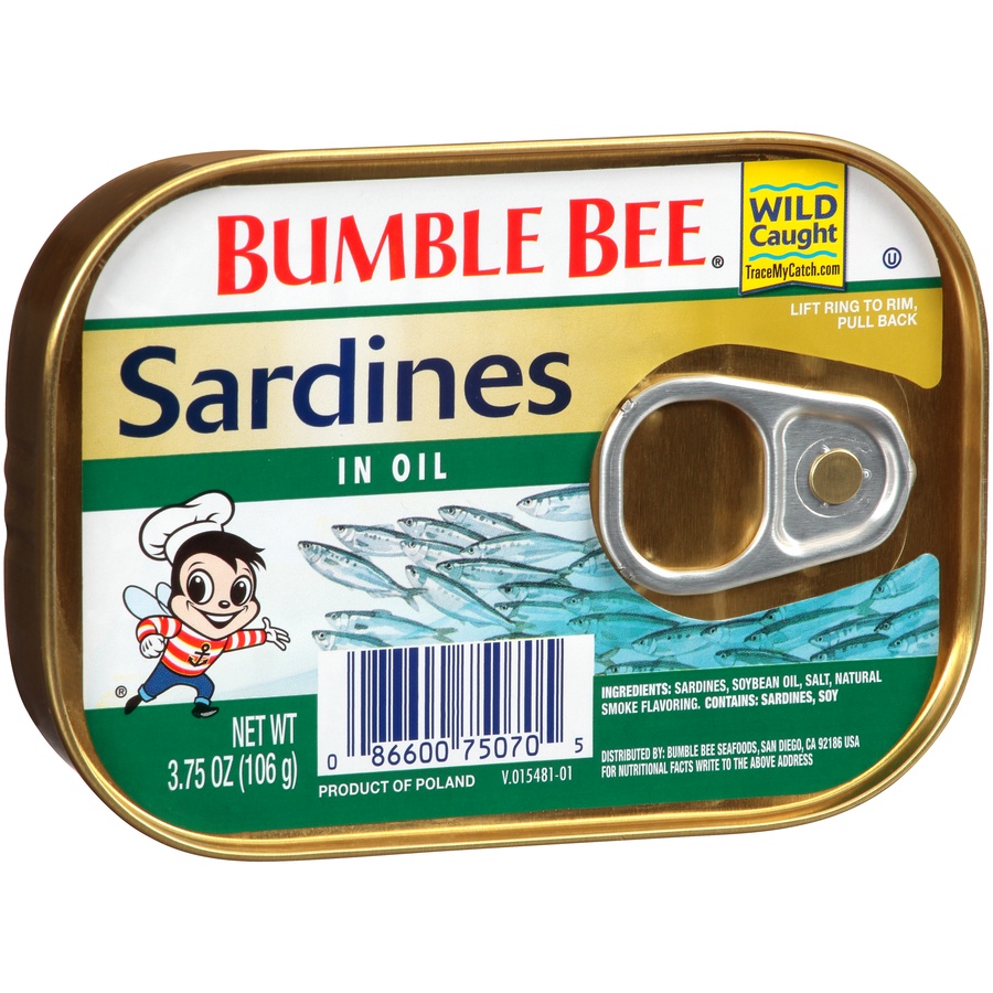 slide 2 of 7, Bumble Bee Sardines In Oil, 3.75 oz