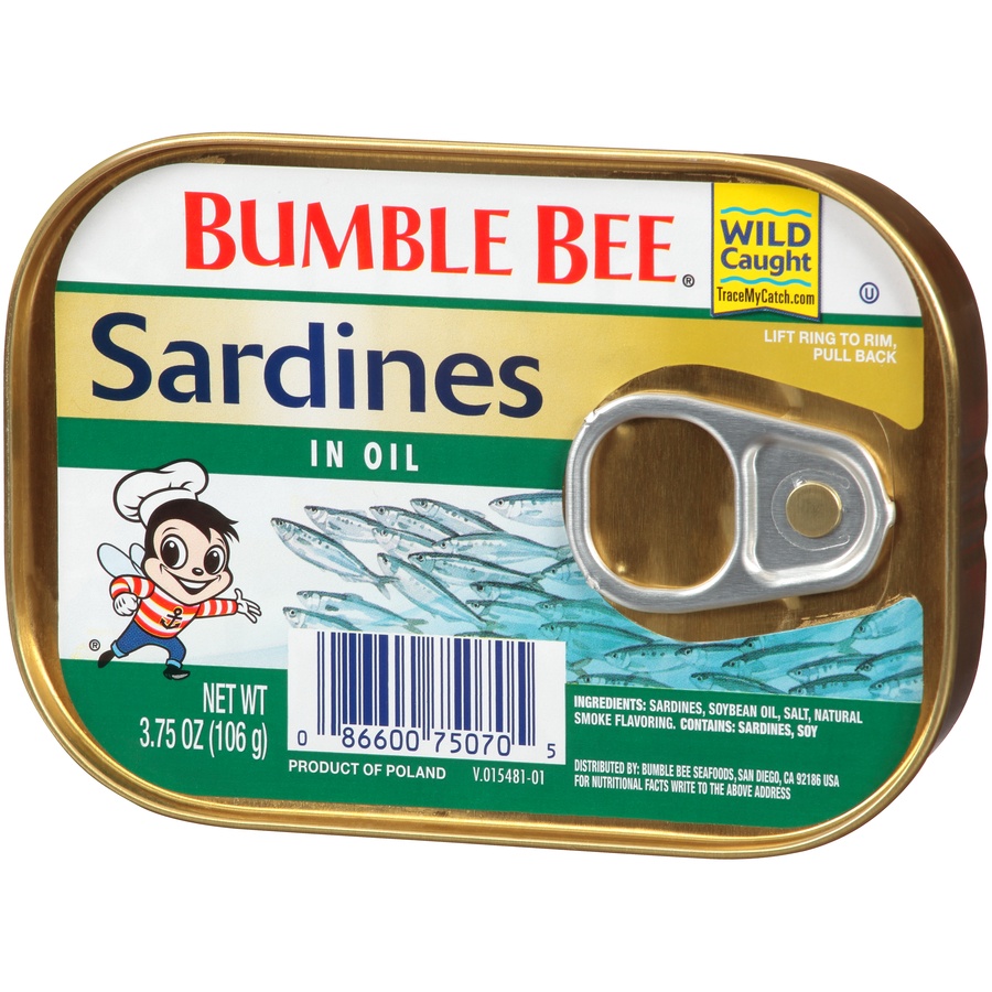 slide 3 of 7, Bumble Bee Sardines In Oil, 3.75 oz