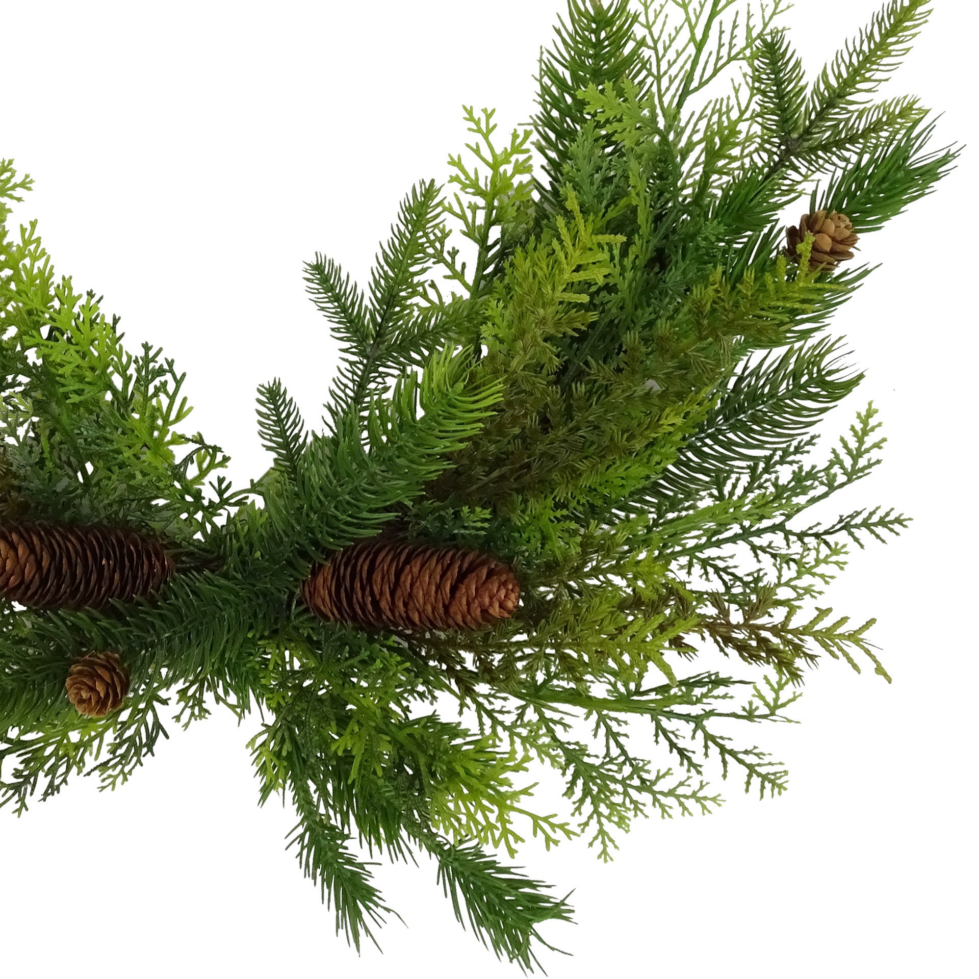 slide 2 of 2, 20" Gold Hoop Wreath With Pine & Pinecone By Ashland, 20 in