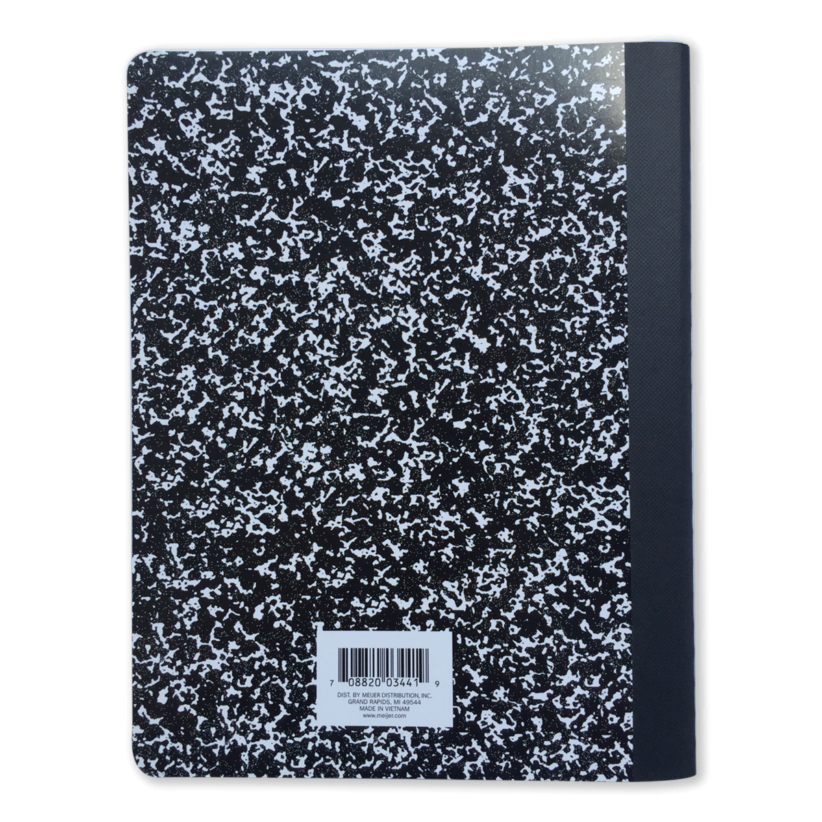 slide 2 of 2, Meijer Black & White Marble Composition Book, Wide Ruled, 1 ct