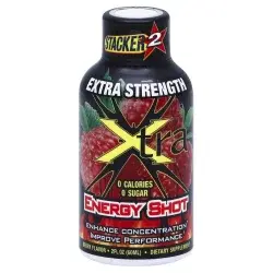 Stacker 2 Energy Shot, Extra Strength, Berry Flavor
