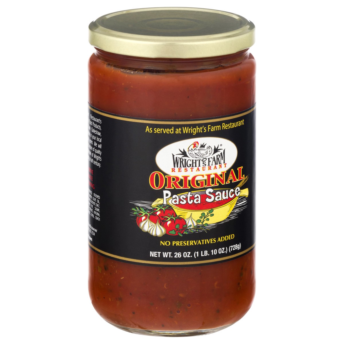 slide 5 of 13, Wright's Farm Restaurant Original Pasta Sauce 26 oz, 26 oz