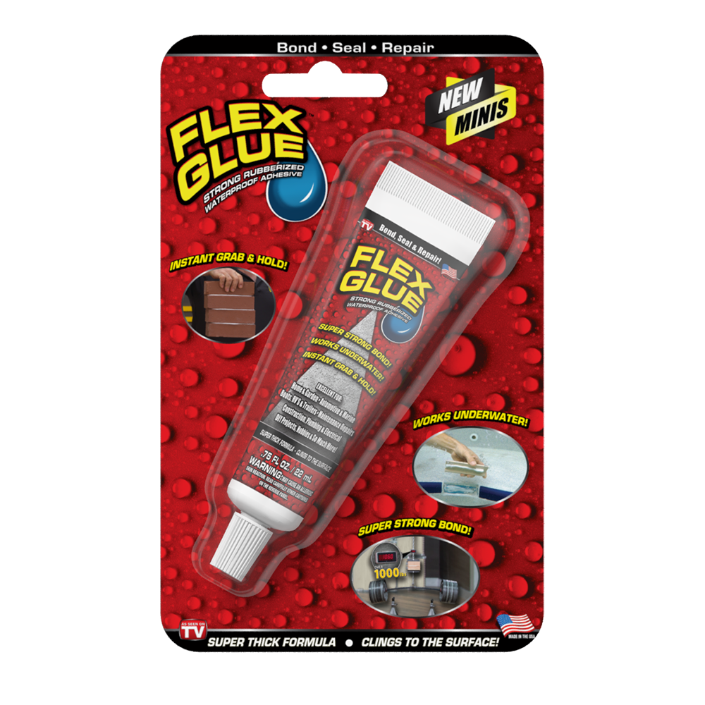 slide 1 of 1, Flex Glue Minis Strong Rubberized Waterproof Adhesive, 0.75 fl oz