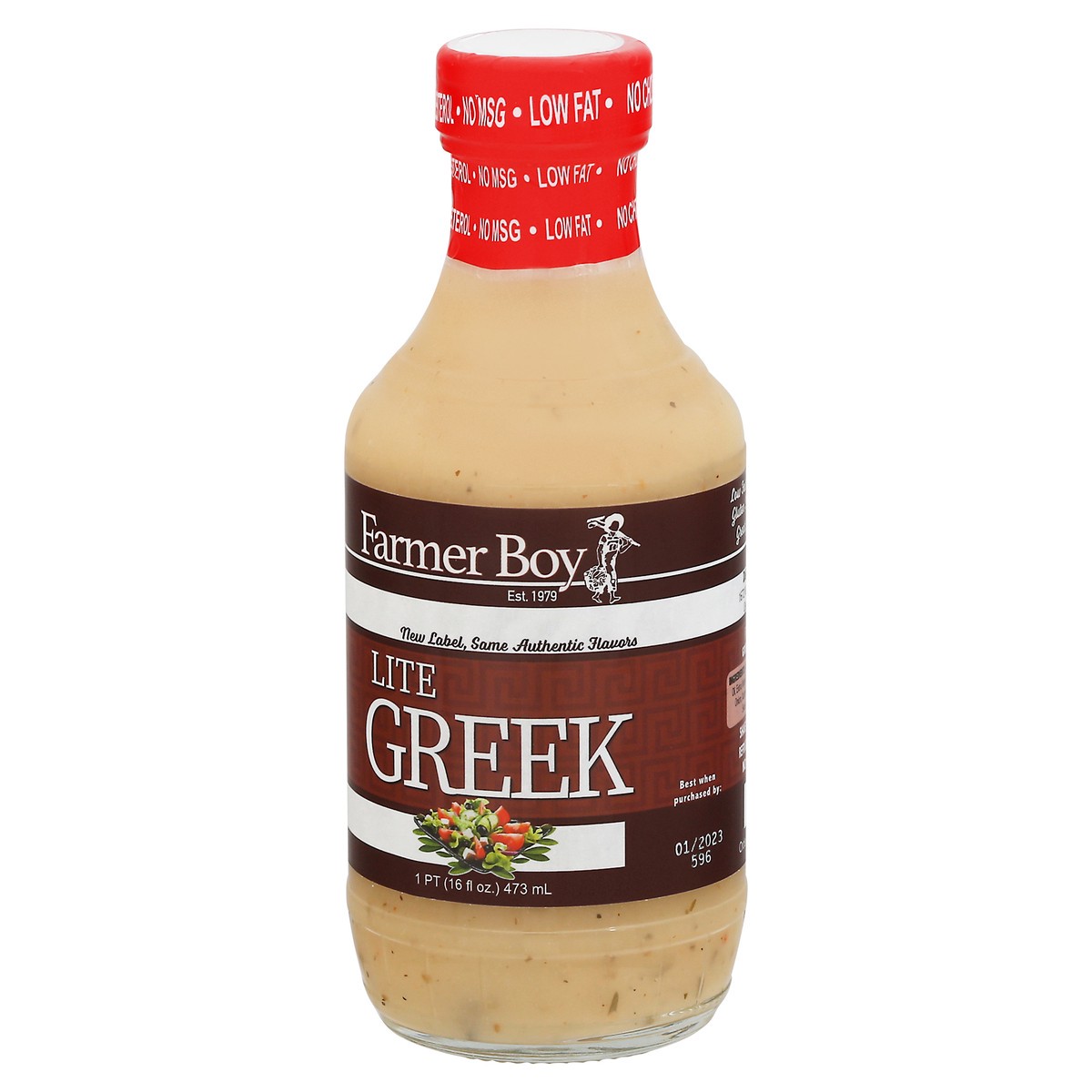 slide 9 of 9, Farmer Boy Lite Greek Dressing 1 pt, 1 pint