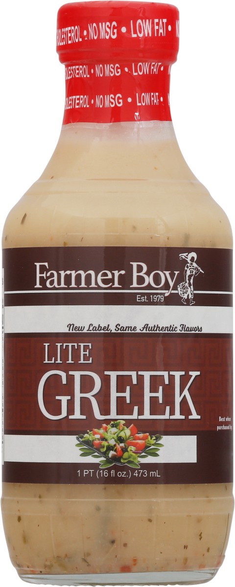 slide 2 of 9, Farmer Boy Lite Greek Dressing 1 pt, 1 pint