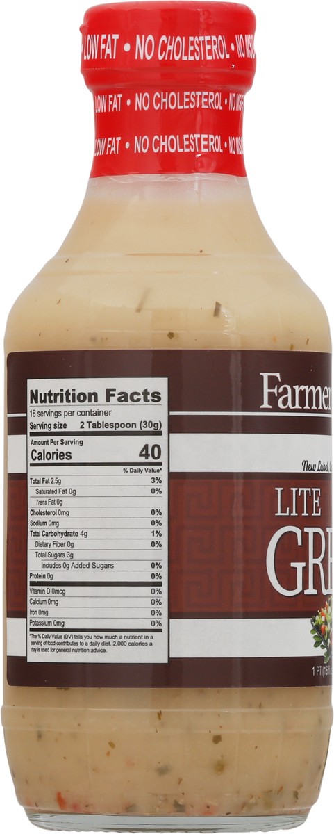 slide 4 of 9, Farmer Boy Lite Greek Dressing 1 pt, 1 pint