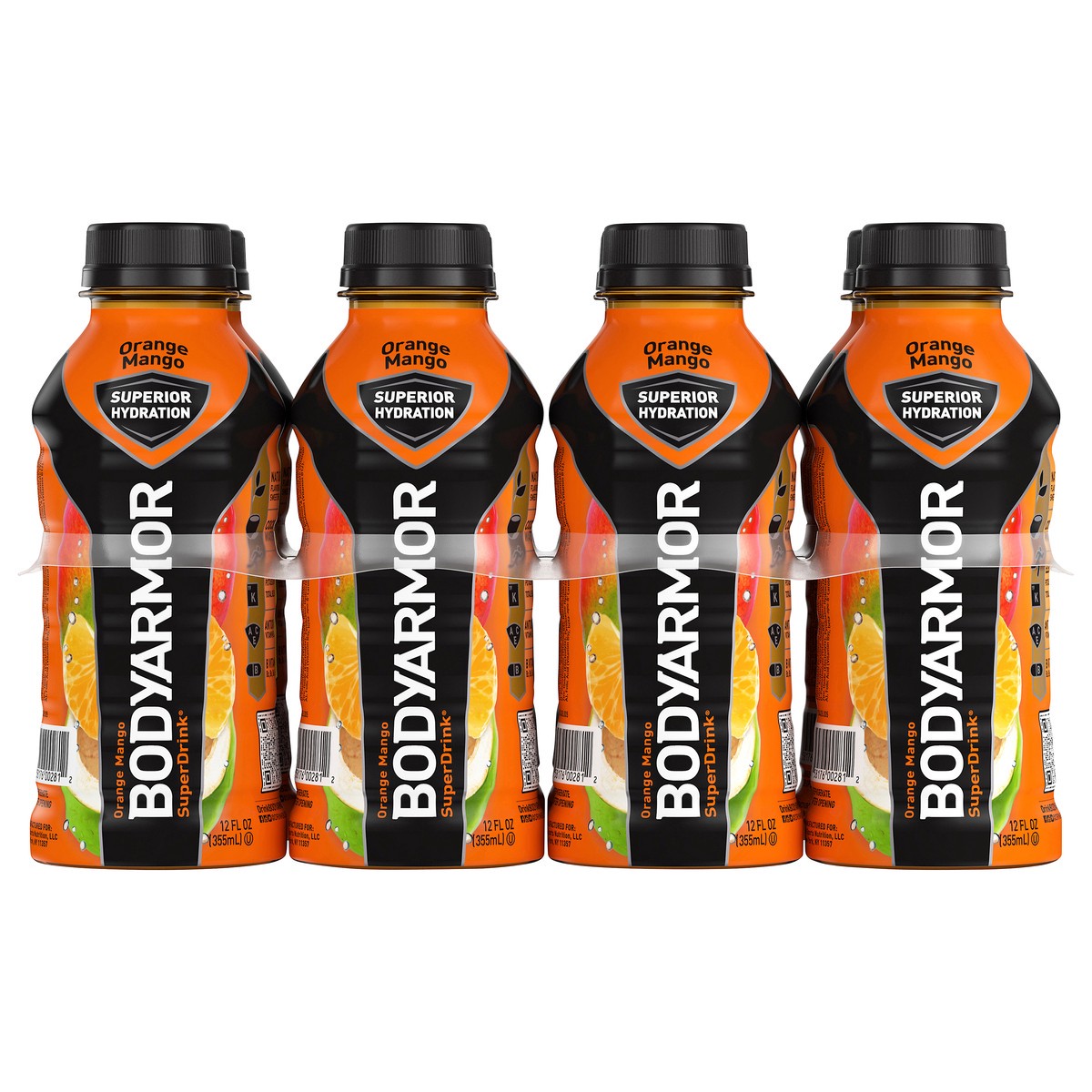 slide 1 of 1, BODYARMOR Sports Drink Orange Mango, 12 fl oz, 8 Pack, 8 ct; 12 oz