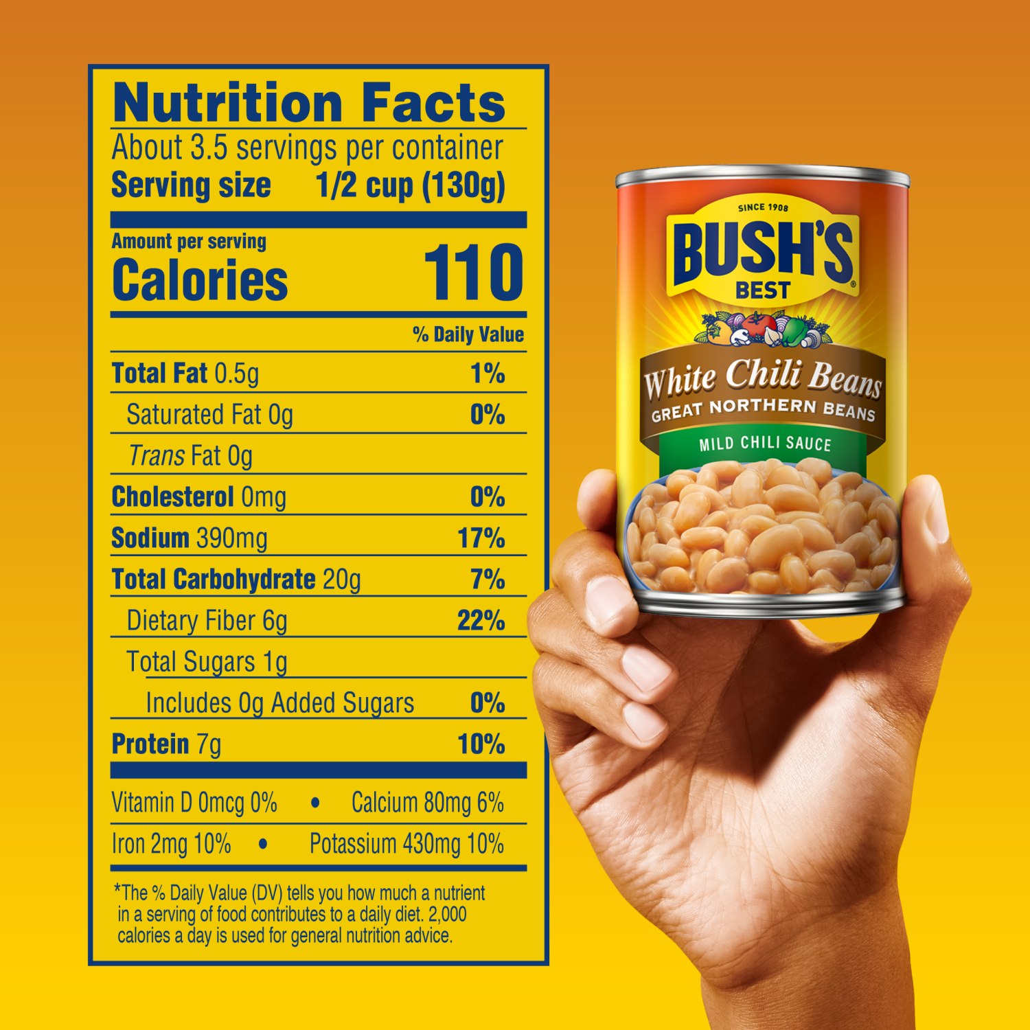 slide 4 of 5, Bush's Best Bush's White Chili Beans in a Mild Chili Sauce 15.5 oz, 15.5 oz