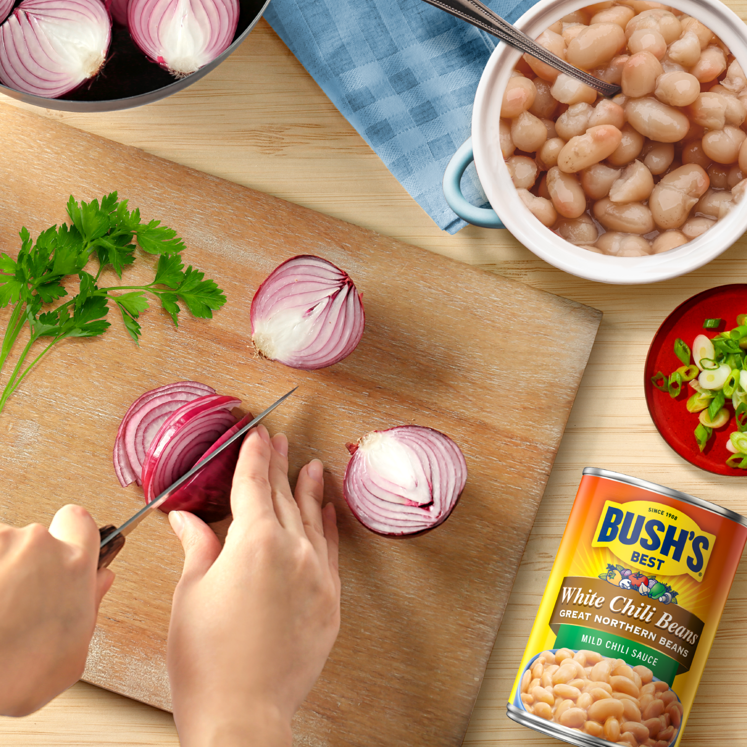 slide 5 of 5, Bush's Best Bush's White Chili Beans in a Mild Chili Sauce 15.5 oz, 15.5 oz