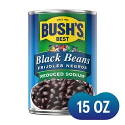 Bush's Best Reduced Sodium Black Beans 15 oz