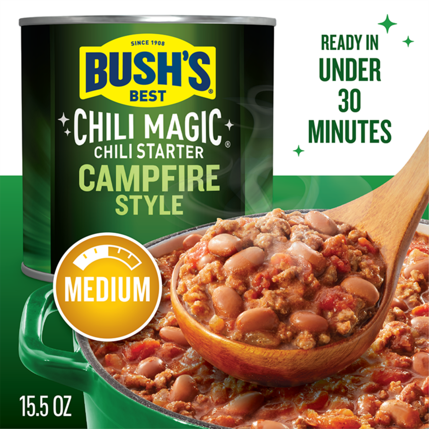 slide 7 of 8, Bush's Best Bush’s Campfire Style Chili Magic Chili Starter 15.5 oz, 15.5 oz