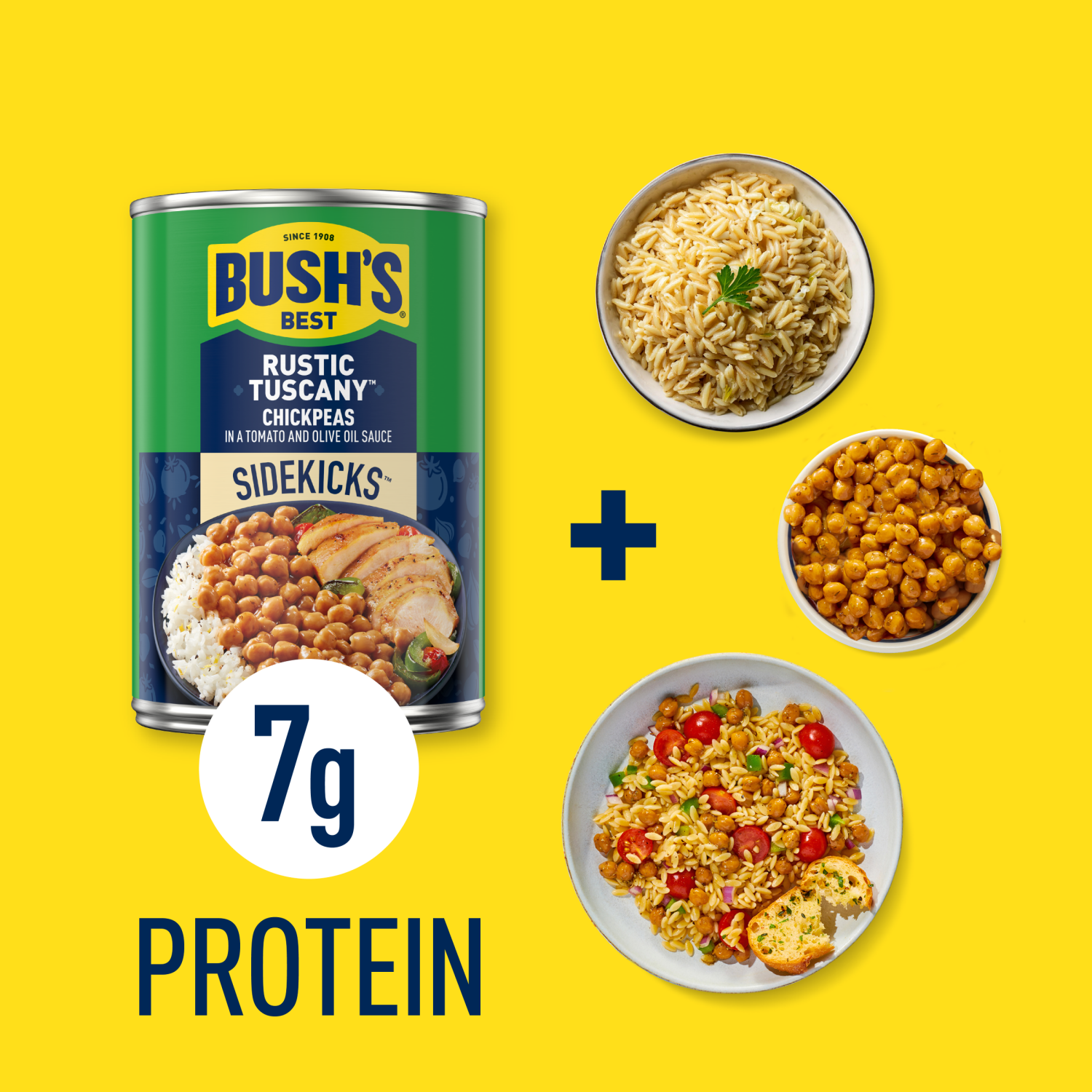 slide 5 of 5, Bush's Best Bush's Sidekicks Rustic Tuscany Chickpeas 15.5 oz, 15.5 oz