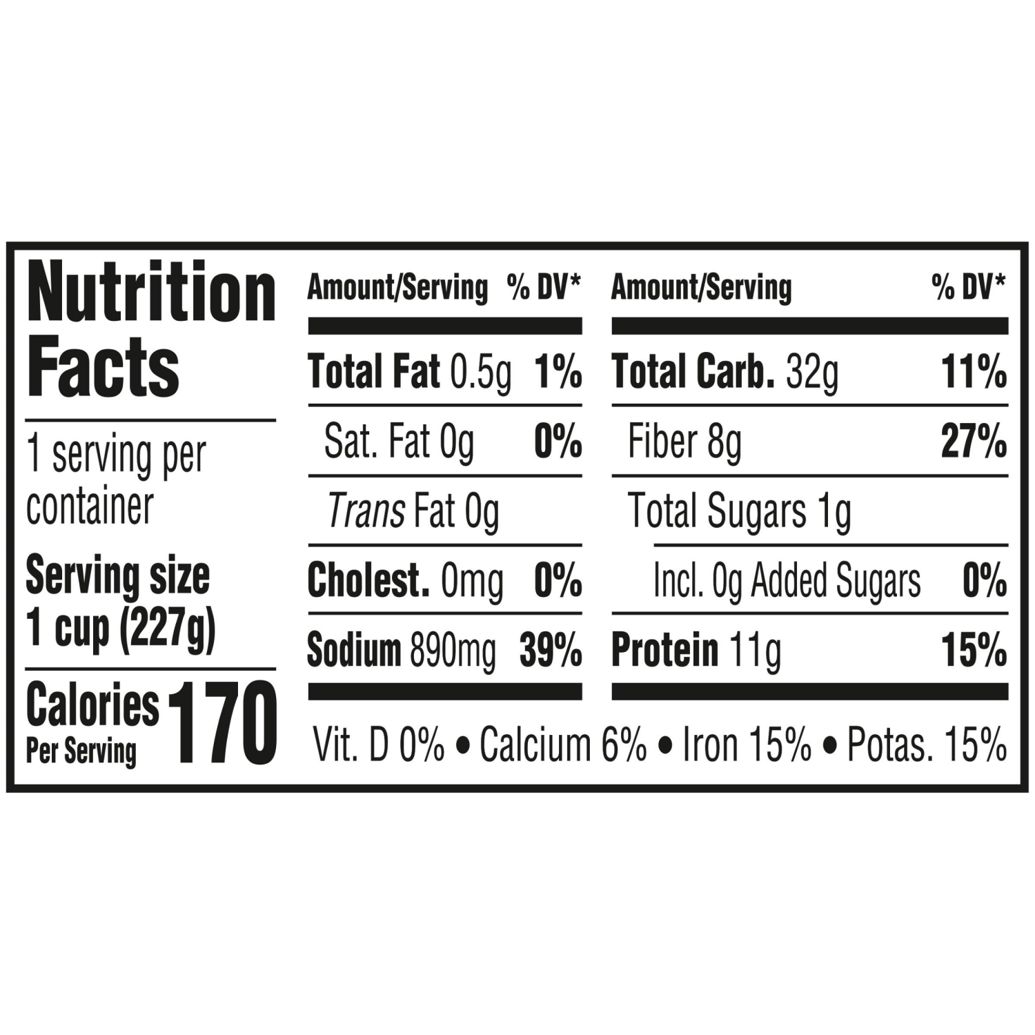 slide 5 of 8, Bushs Black Beans W/ Garlic & Onion 8.3 Oz, 8.3 oz