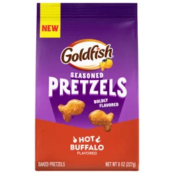 Goldfish Hot Buffalo Flavored Seasoned Pretzel Baked Snack Crackers