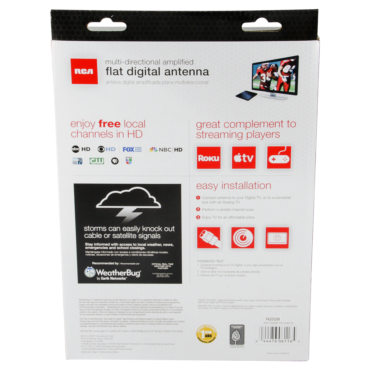 slide 2 of 2, RCA ANT1450F Amplified Indoor TV Antenna, 1 ct