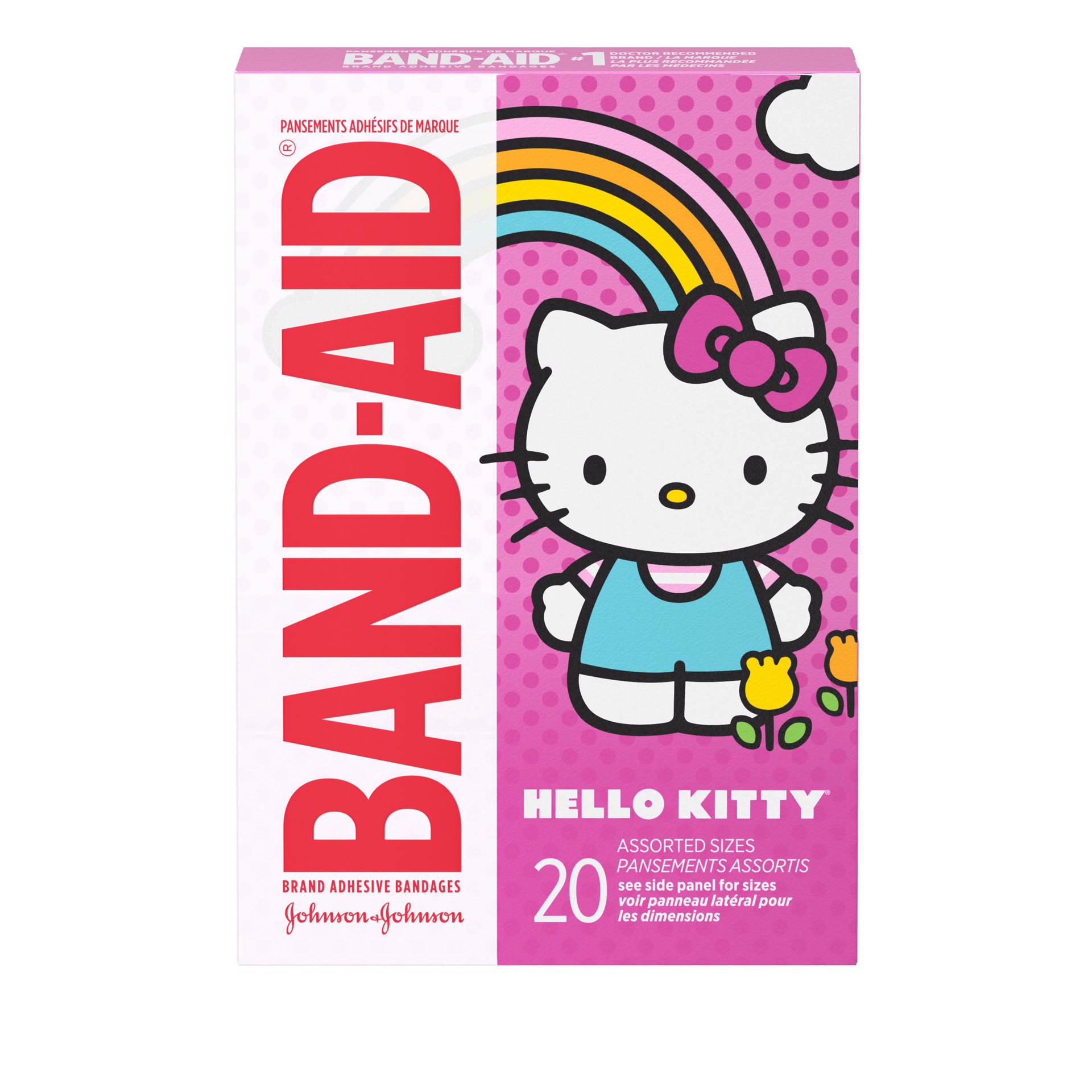 slide 1 of 1, BAND-AID Adhesive Bandages for Minor Cuts and Scrapes, Featuring Hello Kitty for Kids, Assorted Sizes 20 ct, 20 ct