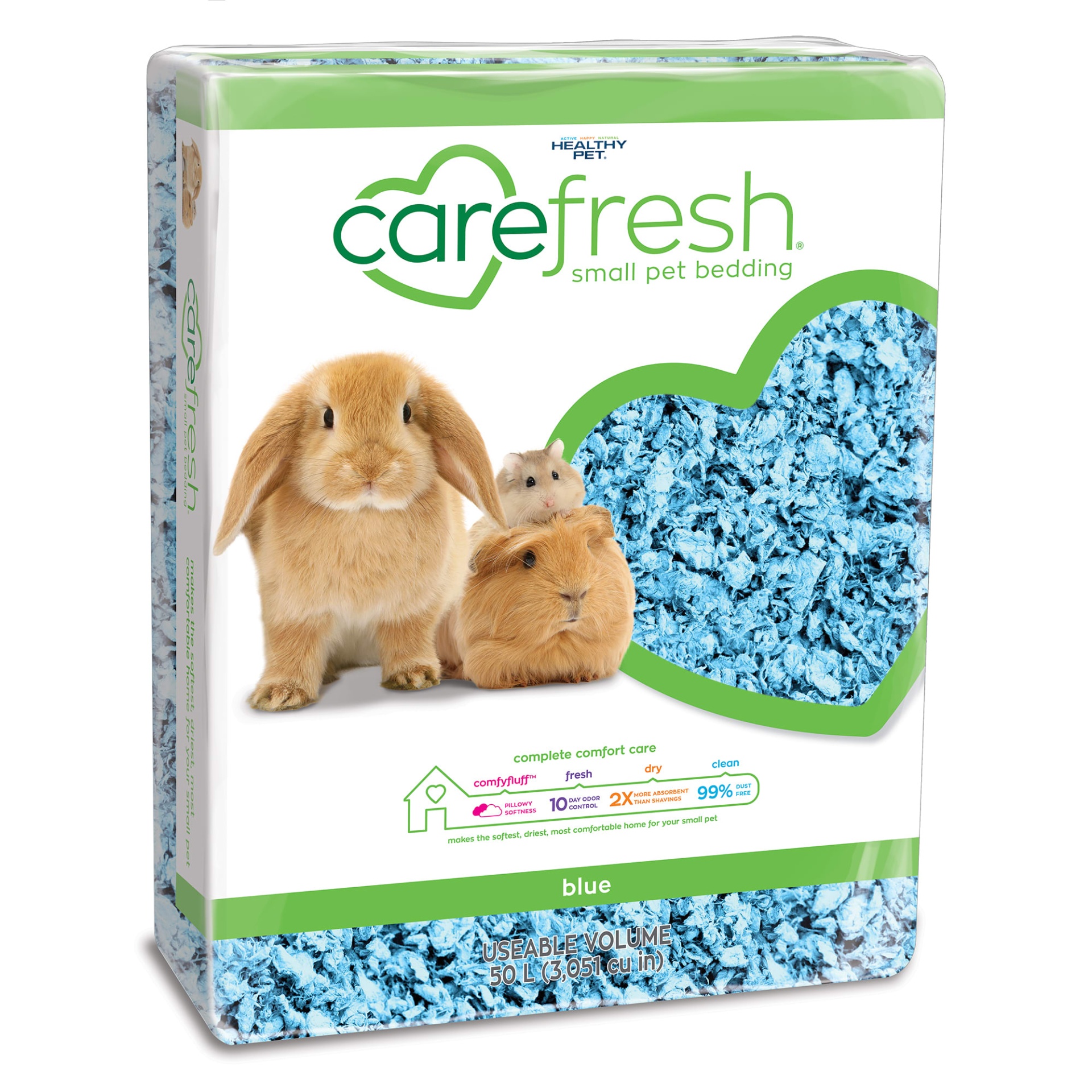 slide 1 of 1, Carefresh Complete Small Animal Blue Bedding 50 liters, 50 liter