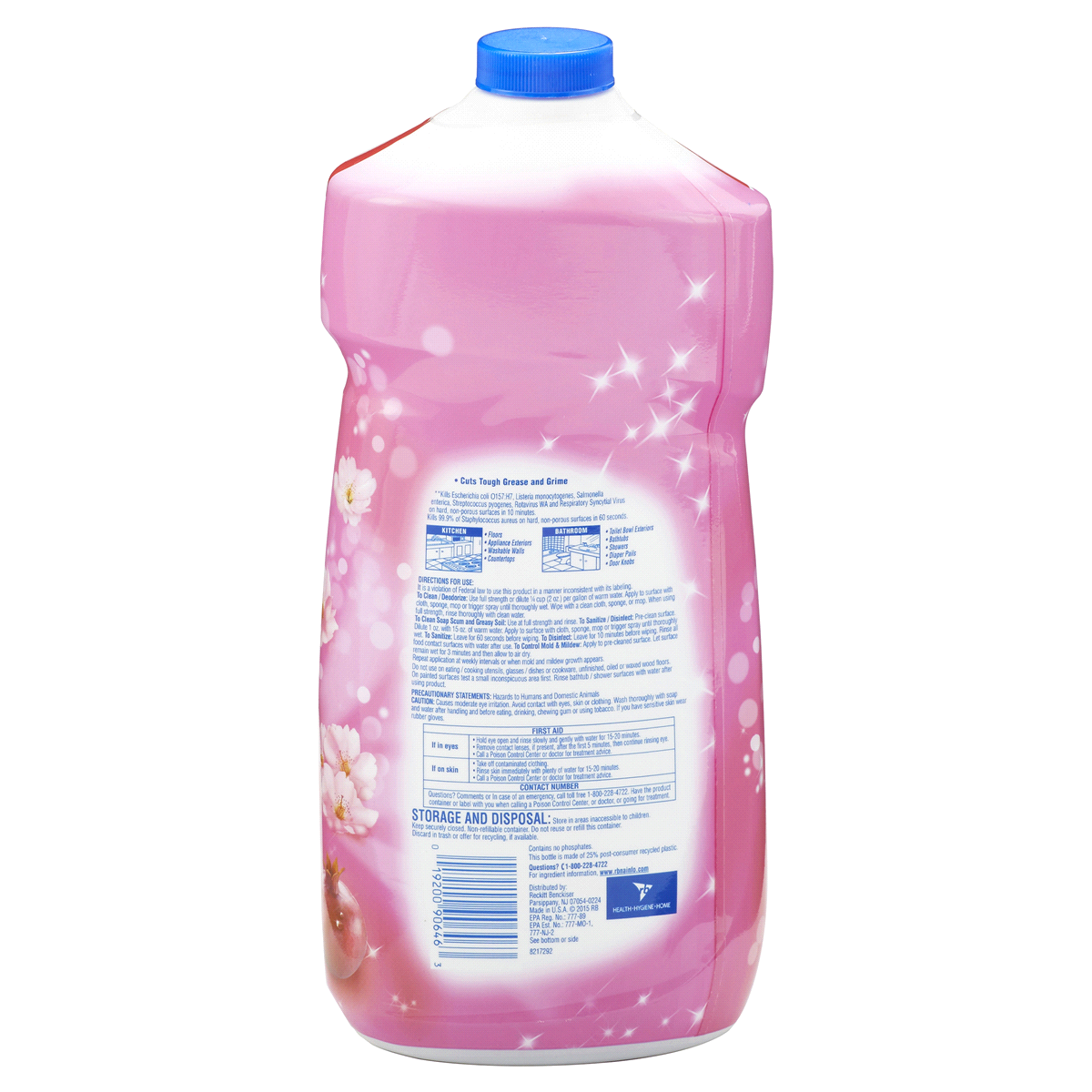 slide 2 of 2, Lysol Clean & Fresh Peony Blossom & White Peach Scent Multi-Surface Cleaner, 48 fl oz