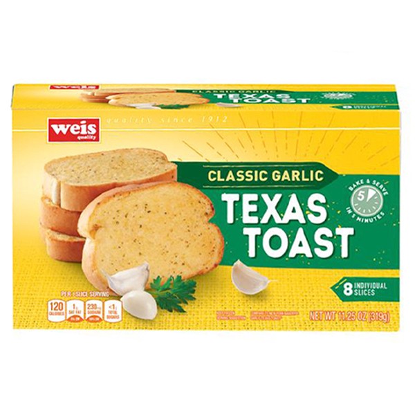 slide 1 of 1, Weis Quality Garlic Texas Toast, 11.25 oz