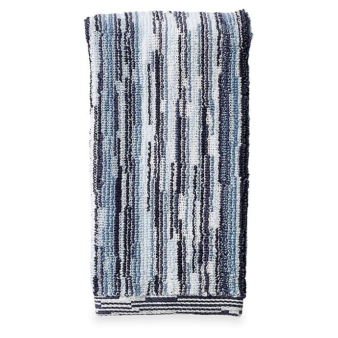 slide 1 of 3, DKNY Brushstroke Ombre Fingertip Towel - Indigo, 1 ct