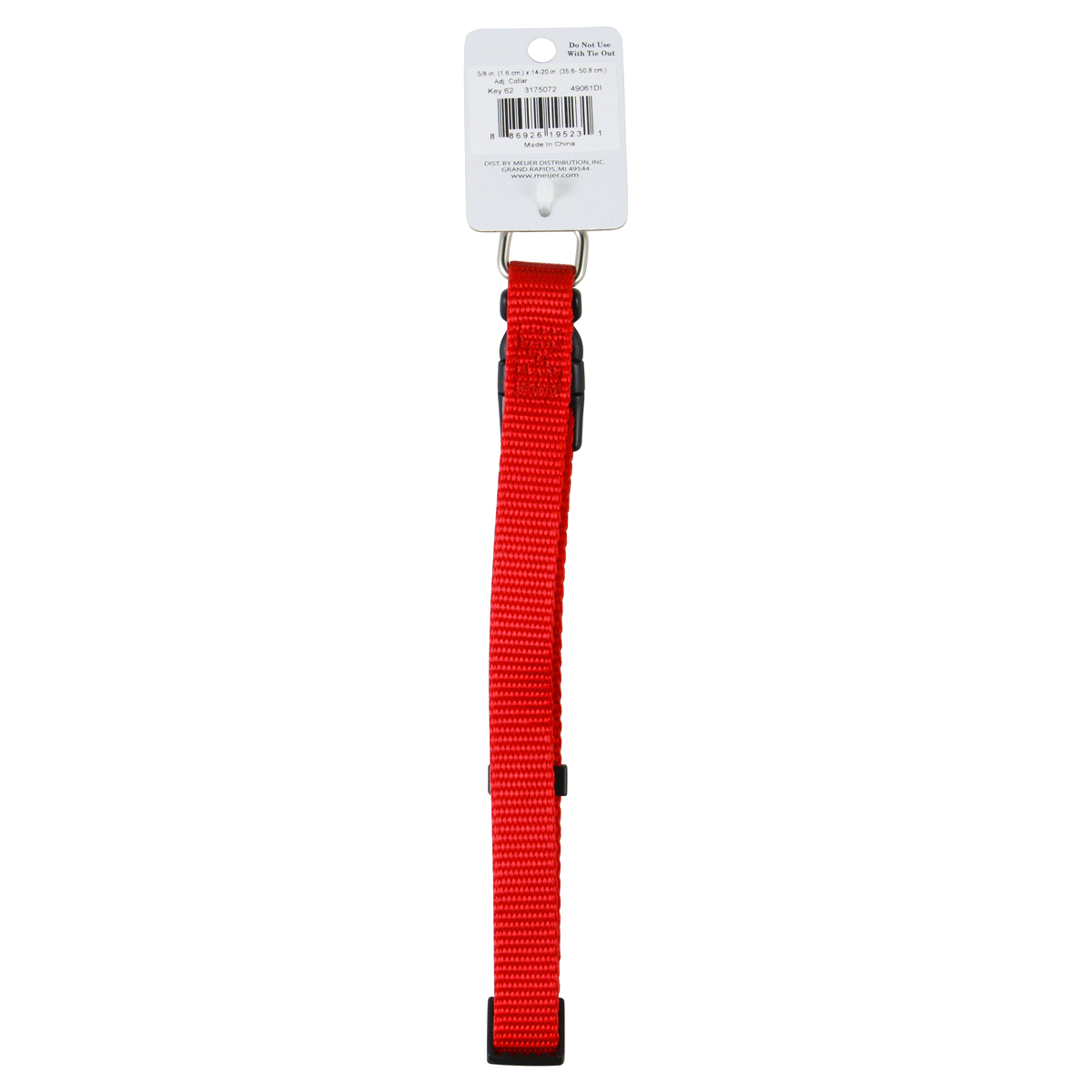 slide 2 of 2, Meijer Dog Collar, Adjustable, Red, Medium, MED