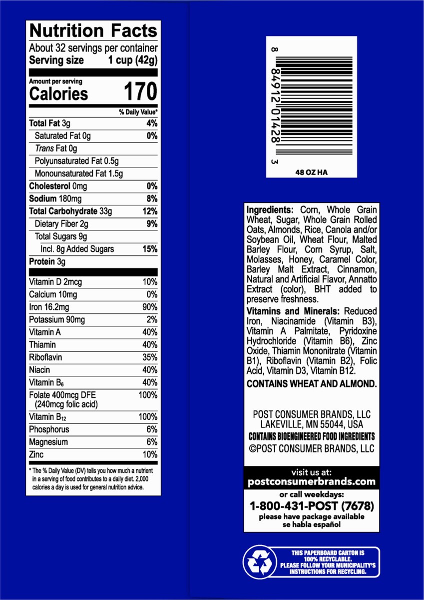 slide 5 of 12, Honey Bunches of Oats Cereal with Almonds 2 ea, 2 ct