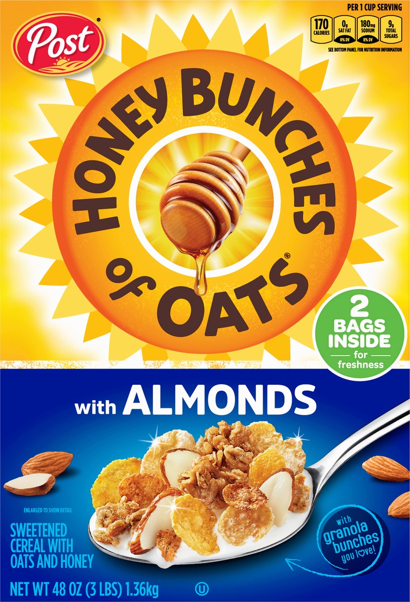 slide 8 of 12, Honey Bunches of Oats Cereal with Almonds 2 ea, 2 ct