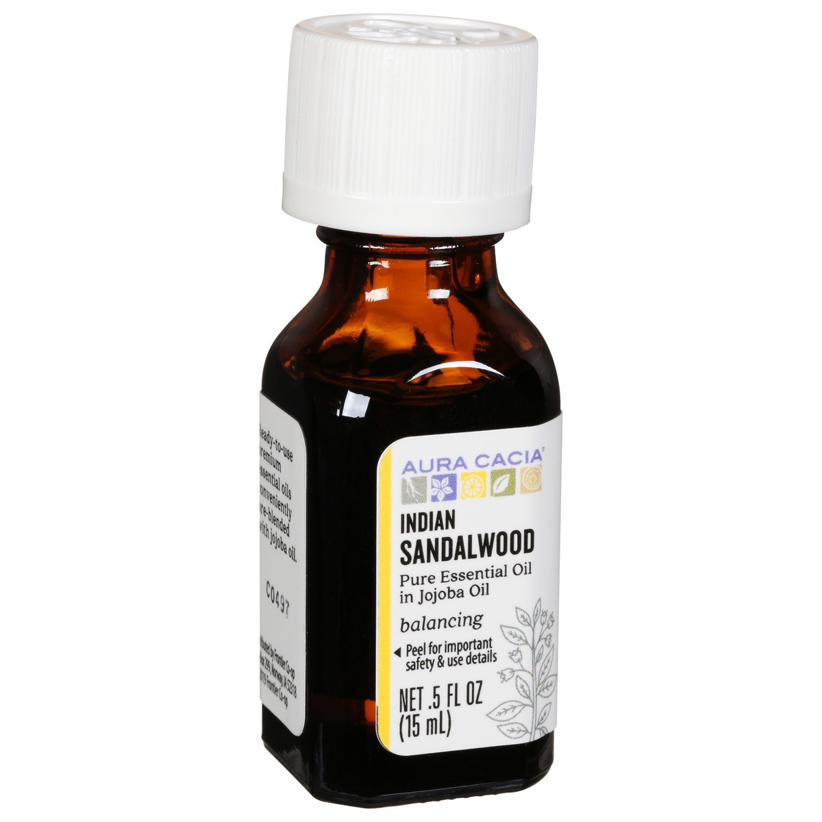 slide 3 of 9, Aura Cacia Indian Sandalwood Pure Essential Oil, 0.5 fl oz