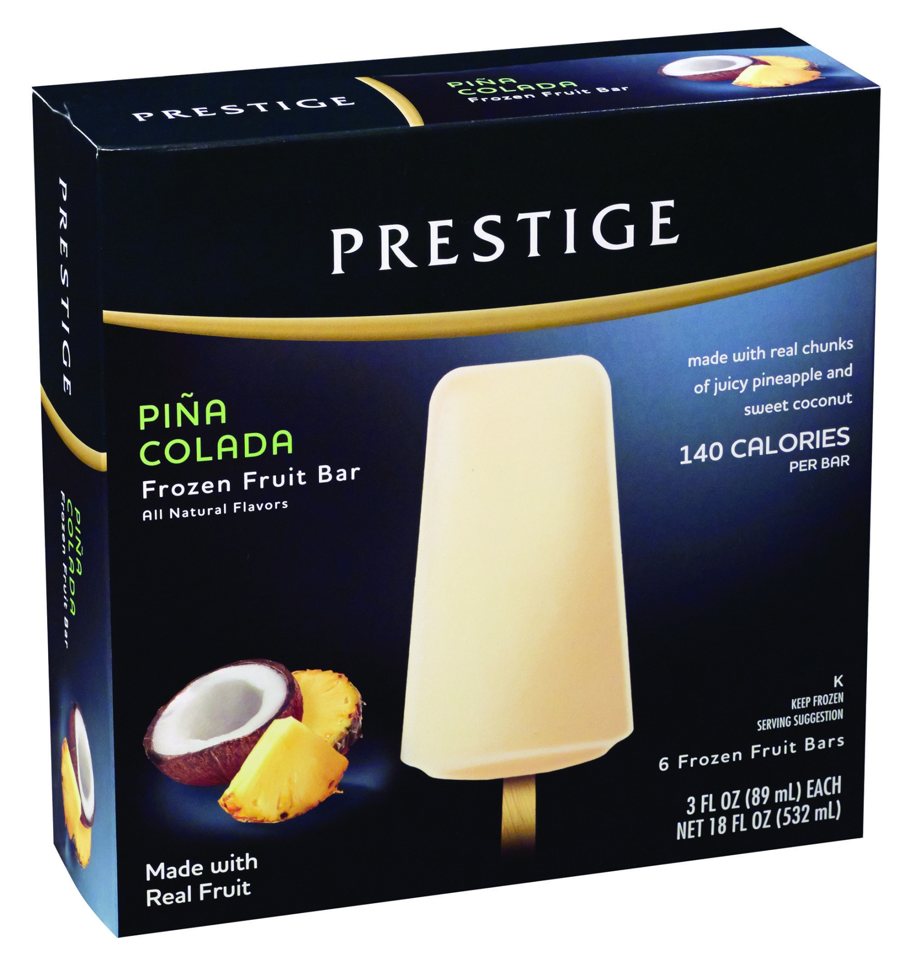 slide 1 of 1, Prestige Pina Colada Fruit Bar, 6 ct