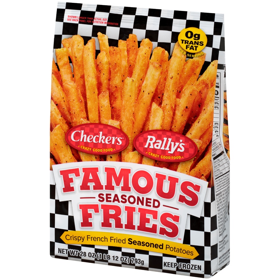 slide 3 of 8, Checkers Rally's Crispy Seasoned Fries, 28 oz