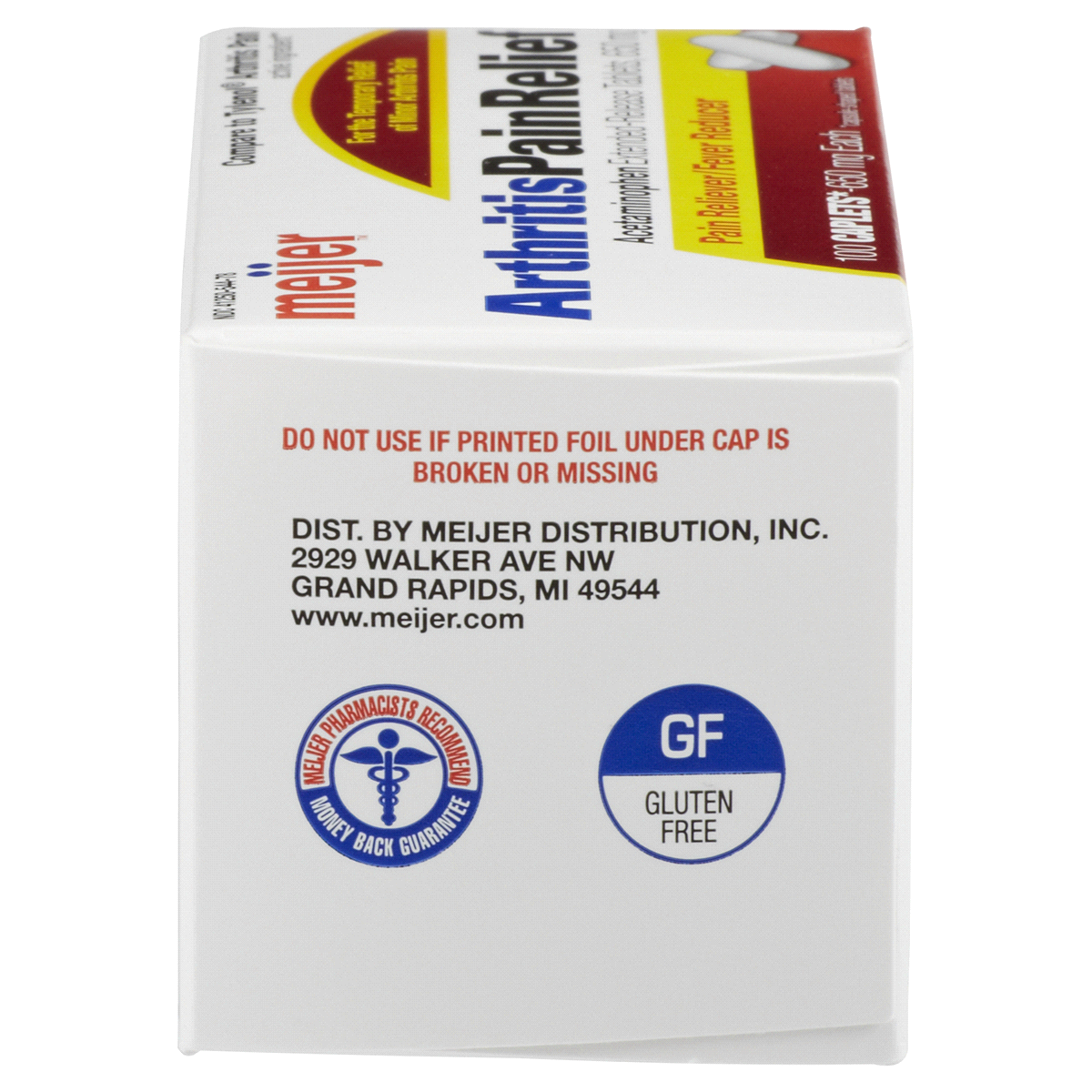 slide 3 of 6, Meijer Arthritis Pain Relief Caplets, 100 ct