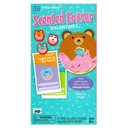 Mello Smello Valentine Donut Animal Scented Eraser Card Lit