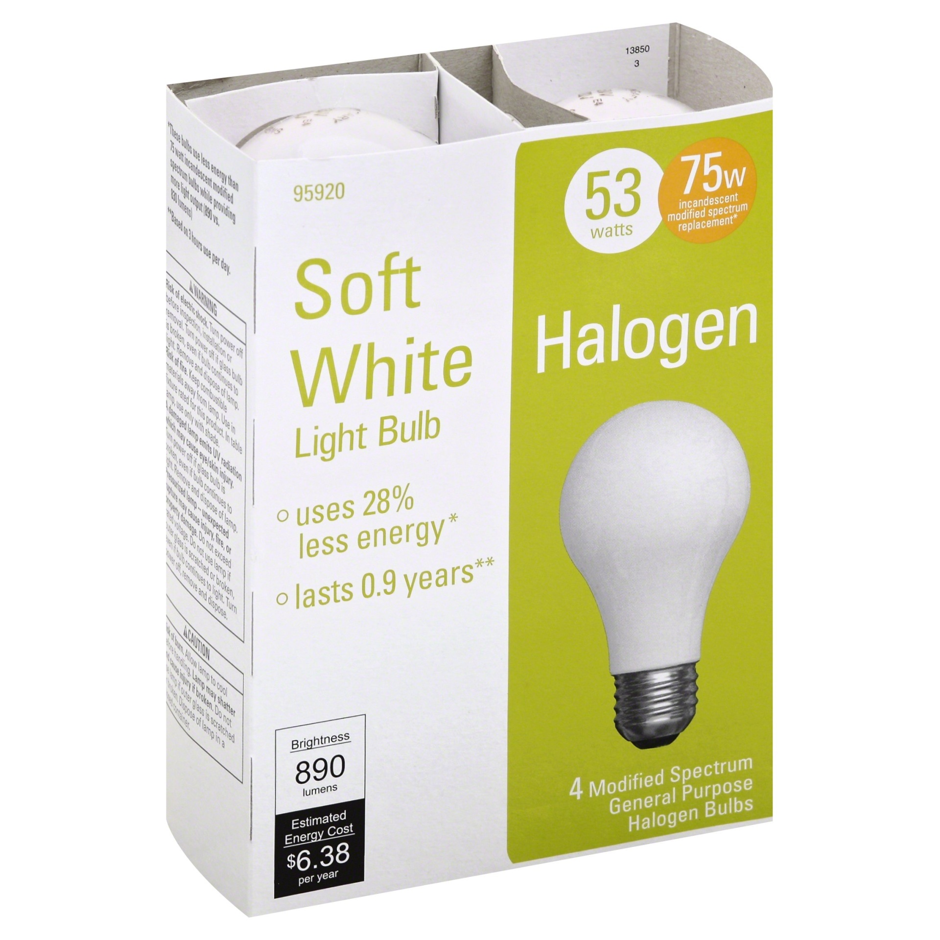 slide 1 of 1, GE 53w Control Brand Light Bulbs Soft White, 4 ct
