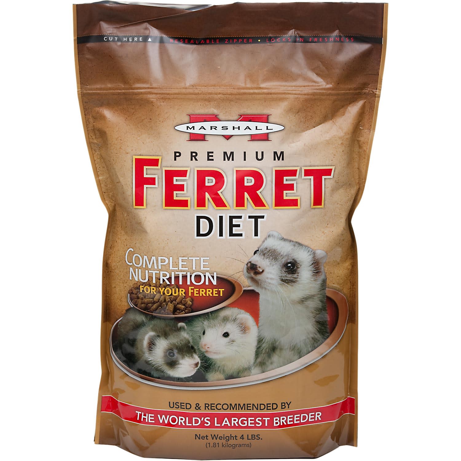 slide 1 of 1, Marshall Pet Products Premium Ferret Diet, 4 lb