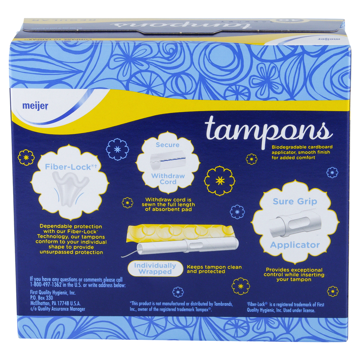 slide 4 of 6, Meijer Cardboard Regular Tampons, Unscented, 40 ct