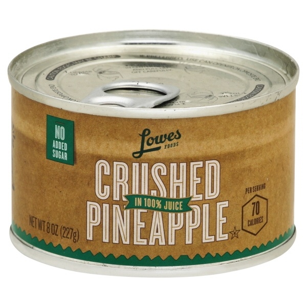 slide 1 of 1, Lowes Foods Pineapple Crush With Juice, 8 oz