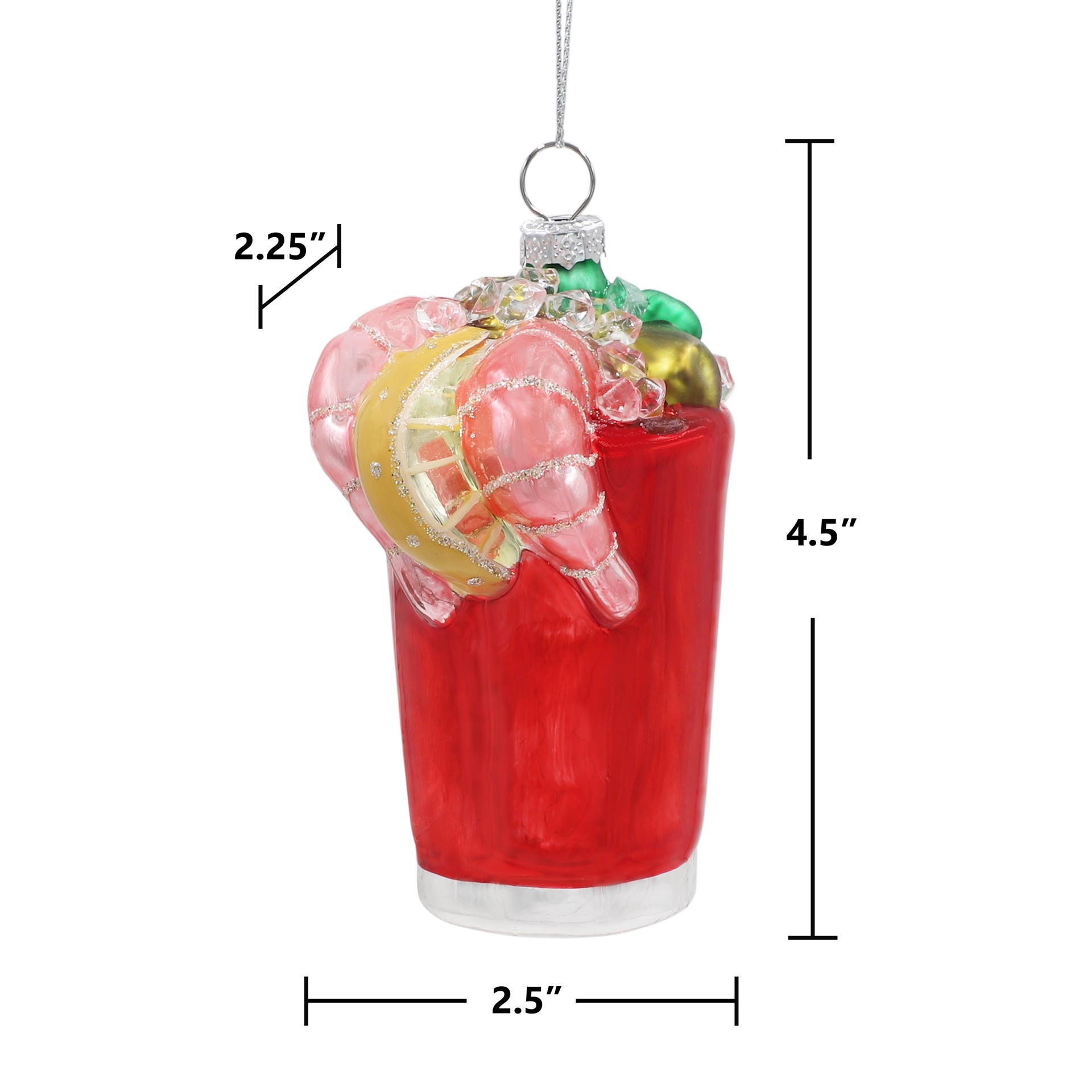 slide 2 of 3, 4.5" Bloody Mary Glass Ornament By Ashland, 2.5 in x 2.25 in x 4.5 in