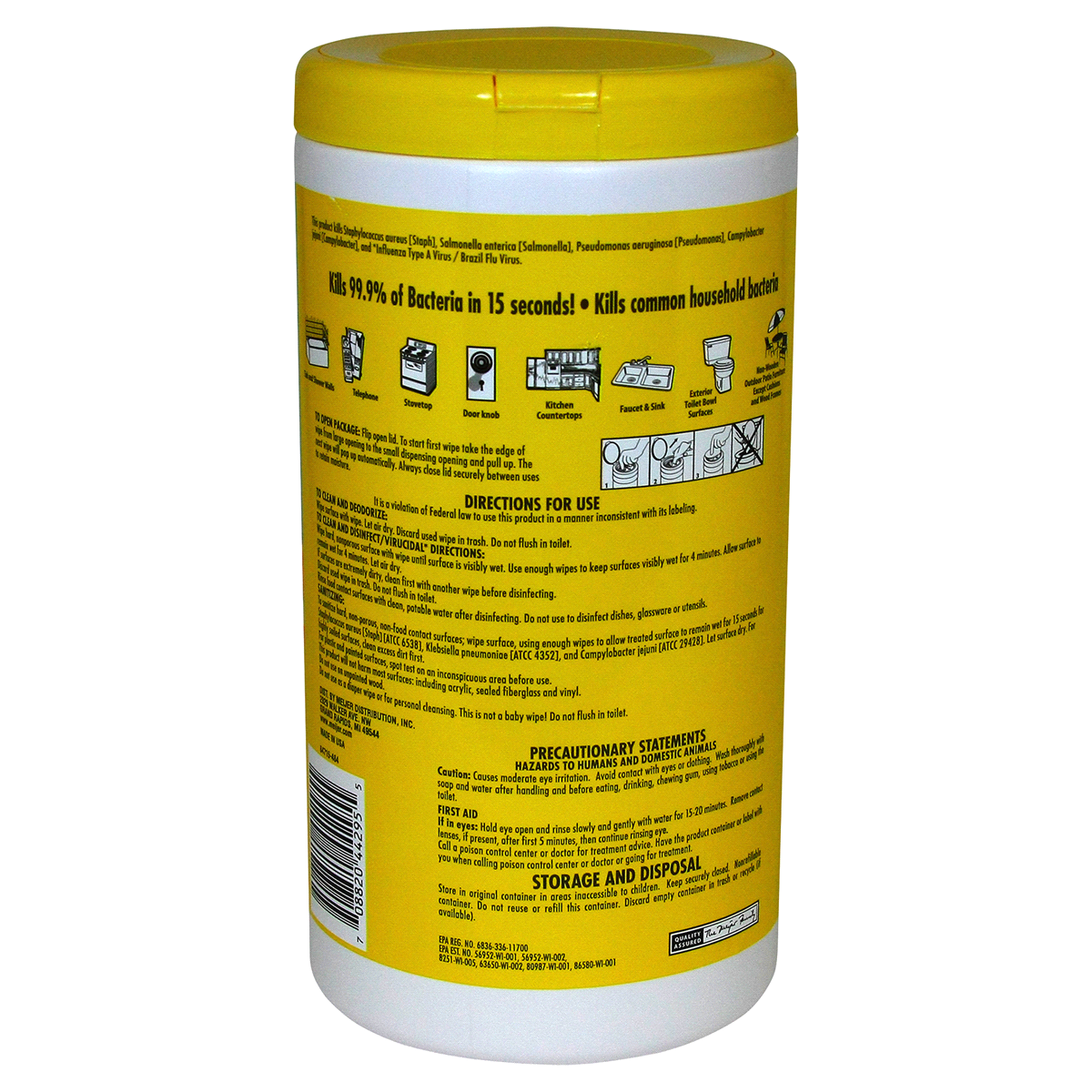 slide 2 of 2, Meijer Lemon Scent Disinfecting Wipes, 75 ct