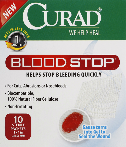 slide 1 of 1, Curad Blood Stop, 10 ct