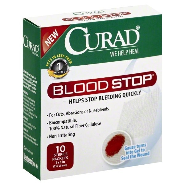 slide 1 of 1, Curad Blood Stop, 10 ct