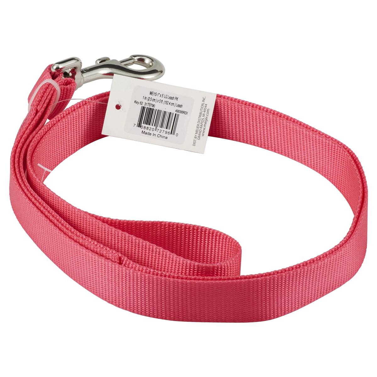 slide 2 of 2, Meijer Dog Leash, Pink, Large, LG